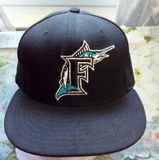    New Era  59 Fifty Florida Marlins Baseball Cap Black size 7 3/8 picture