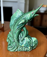 Vintage T.V. LAMP – Green Ceramic Swordfish, Mid-Century – 1950s – Retro picture