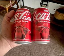 Marvel Coca Cola Deadpool Cans 2 UNOPENED Sealed Collectors Limited 2024 picture
