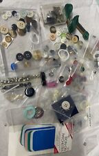 Junk Drawer Lot Sewing Notions Estate Sale Buttons Patches  And More Button Sew picture