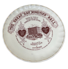 Vintage Great Gay Nineties Ball Plate Schenley Park Pittsburgh PA 1956 picture