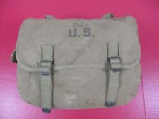 WWII US Army M1936 Canvas Musette Bag or Pack Khaki Color - Dated 1942 - NICE picture