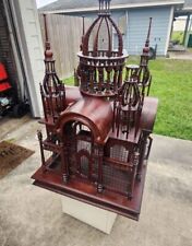 Beautiful Large Rare Antique Cathedral Hand Crafted Bird Cage. Immaculate  picture