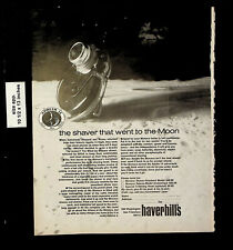 1972 Haverhills Shaver Razor Moon Apollo 14 Vintage Print Ad 23755 picture