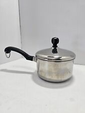 Vintage Farberware 1 Qt Saucepan With Lid Pot Stainless Steel Aluminum Clad USA picture