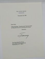 President Jimmy Carter Signed White House Letter To Illinois Senator Paul Simon picture