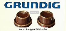 Set of 4 GRUNDIG 1960's Radio Knobs for most full size Models using Brown Knobs picture