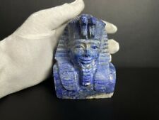 Smallest Lapis lazuli Head of THE EGYPTIAN King TUTANKHAMUN (The Youngest King) picture