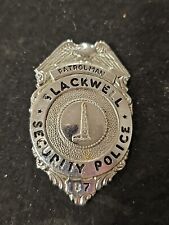 Vintage Obsolete Patrolman Blackwell Security Police Badge #87 Oil Derrick (19) picture