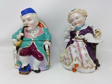 Rare Pair of Man and Woman Conta & Boehme Porcelain Tobacco Jars Humidors picture