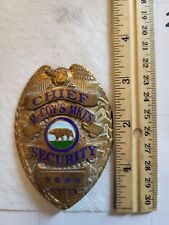 Rare Vintage McCoys Markets  Chief Of Security  Badge picture