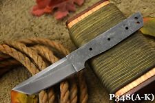 Custom Hammered Spring Steel 5160 Blank Tanto Hunting Knife,No Damascus (P348-C) picture