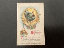 Hand Dated - 1928 Hearty Thanksgiving Greeting, Turkey, Postcard picture