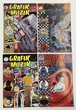GRAFIK MUZIK # 1 2 3 4 [1990 Caliber] NM Mike Allred Early Madman Keys Comic Set picture