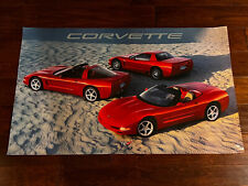 2002 GM Chevrolet Corvette Convertible Z06 Coupe 36 x 22 Dealer Showroom Poster picture