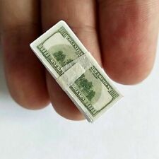 Dollhouse Miniature Replica Paper Money $100 Bills,  4 stacks (80 bills) picture