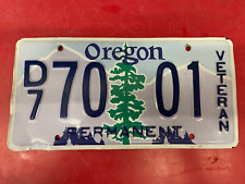 Vintage License Plate Oregon D7 7001 disabled veteran expired picture