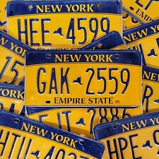 NEW YORK LICENSE PLATE  🔥FREE SHIPPING🔥~ 1 w/RANDOM LETTERS & NUMBERS picture