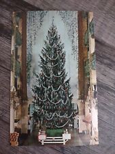 Vtg Cleveland OH Sterling Lindner Christmas Tree Unposted Postcard picture