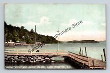Postcard Brightwood and Great Island Lake Sunapee New Hampshire c1908 picture