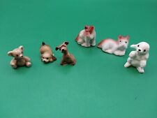 Vintage Lot Miniatures Mini Figurines Animals Dogs & Bear Etc Read Lot 6 picture