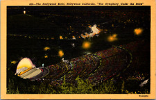 Hollywood California CA Symphony Under The Stars Bowl Vintage C. 1940's Postcard picture