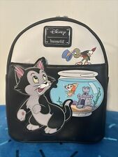 Rare-Loungefly Disney Pinocchio Figaro Cat & Fish Jiminy Cricket Mini Backpack picture