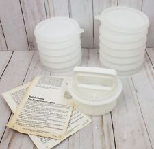Vintage Tupperware Hamburger Press & Keeper Burger Set of 11 with 2 Lids picture