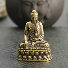 USA Brass Tibet Buddhism Bronze Buddhist Sakyamuni Buddha Figure Small Statue picture