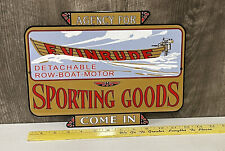 Evinrude Sporting Goods Metal Sign Boat Marine Water Row Motor Gas Oil Marina picture