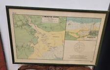Vintage Admiralty navigation chart Lyminton River And Yarmouth, Isle Of Wight picture