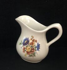 Vintage Miniature White Pitcher Collectible Gatlinburg Ceramics Flowers picture
