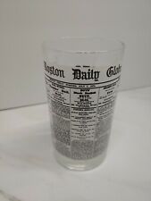 Boston Globe Collectors Drinking Glass Custers Last Stand Newspaper 1872 Glass picture