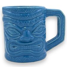 Tiki Hawaiian Coffee Mug Big Kahuna Bad Ass Coffee of Hawaii Ceramic Cup Blue picture