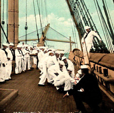 U.S. Training Ship Constellation Newport Rhode Island 1916 Navy Postcard WW1 picture