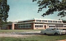 Postcard MI Houghton Lake High School Michigan 1965 Chrome Vintage PC f4535 picture