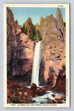 Yellowstone National Park, Tower Fall And Towers, Series #17384 Vintage Postcard picture