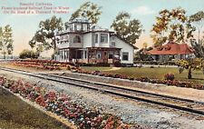 Santa Barbara CA Railroad Train Station Depot Early 1900s Vtg Postcard D7 picture