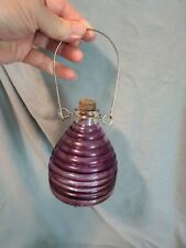 VINTAGE PURPLE FLASH GLASS FLY CATCHER WITH WIRE HANGER NICE picture