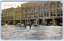 1912 HOULTON MAINE SOUTH SIDE MARKET SQUARE BOSTON SHOE STORE HORSE POSTCARD picture