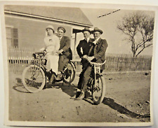 1914 ? INDIAN ? Motorcycle, & early bicycle b&w, 4 1/8