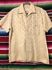 Vintage 1950s Paisley 100% Cotton Rockabilly Shirt Size Medium picture