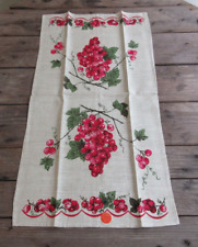 VTG Town & Country Linen Tea Towel NEW Original Sticker Red Cherry 28.5