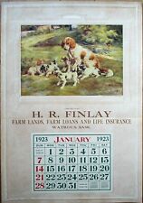 Watrous, Saskatchewan 1923 Advertising Calendar/19x27 Poster: Dog Family- Canada picture