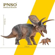 PNSO 1:35 Torosaurus Aubrey Dabei Model Ceratopsia Dinosaur Animal Figure Toy picture