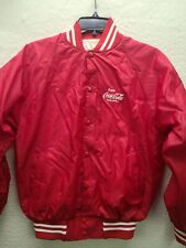 VTG  Enjoy Coca Cola Trade-Mark  Red Satin Jacket Men/Adult M Made USA BY AUBURN picture