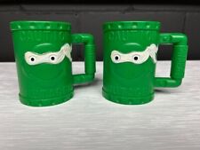 Lot of 2 Vintage 1991 Teenage Mutant Ninja Turtles Mug TMNT MUTAGEN Sewer Cup picture