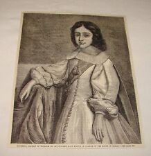 1884 magazine engraving ~ YOUTHFUL PORTRAIT OF WILLIAM III picture