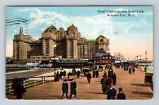 Atlantic City NJ-New Jersey, Hotel Traymore & Boardwalk Vintage c1918 Postcard picture