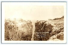 1934 View On Top Of Mountain Badlands Mandaan North Dakota RPPC Photo Postcard picture